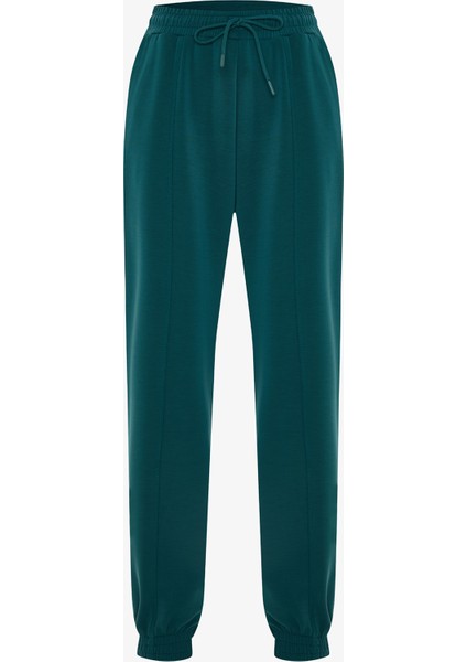 Koyu Yeşil Modal Şardonlu Jogger Eşofman Altı