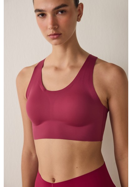 Mor Zero Feel Orta Destekli Çıkarılabilir Kaplı Spor Sütyeni