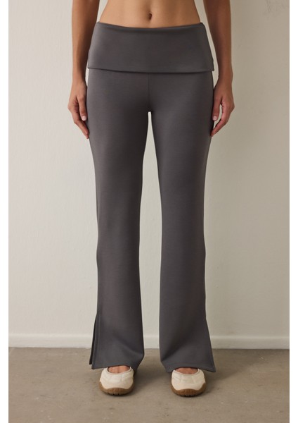 Gri Orta Bel İspanyol Paça Modal Eşofman Altı fiyatları