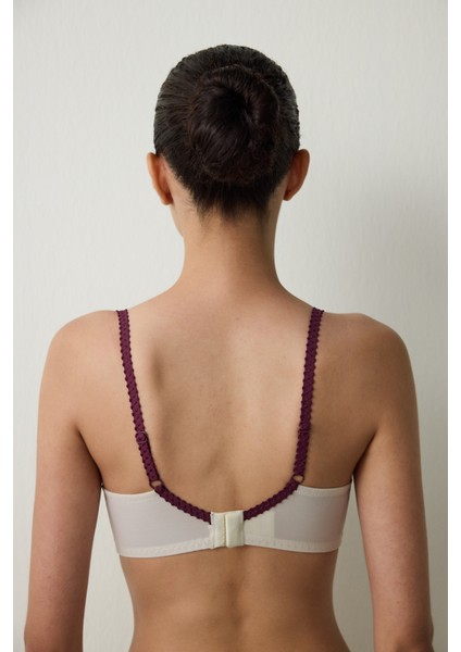 Bej Curvy Broderie Balenli Toparlayıcı Dolgusuz Sütyen fırsatları