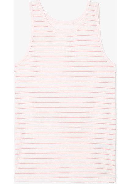 Kırık Beyaz Kız Çocuk Balerin Desenli Kalın Askılı 2'li Atlet modelleri