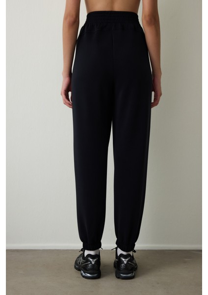 Siyah Dikiş Detaylı Yüksek Bel Modal Jogger modelleri