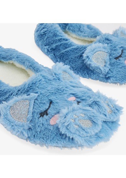 Açık Mavi Sleepy Cat Hayvan Nakışlı Ev Patiği modelleri