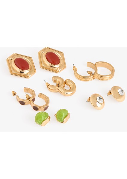 Altın Rengi Laura 5'li Küpe Seti fiyatları