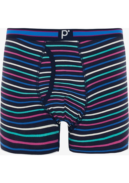 Erkek Bluedot Çizgili Organik 3'lü Boxer fırsatları