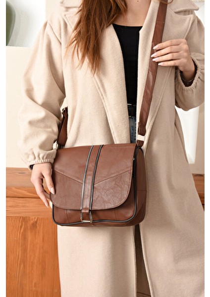 Hakiki Deri Büyük Boy Çapraz ve Omuz Çantası