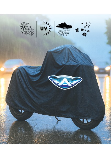 Altai G Line Pro Motor Branda Siyah Su Geçirmez Logolu Motosiklet Brandası