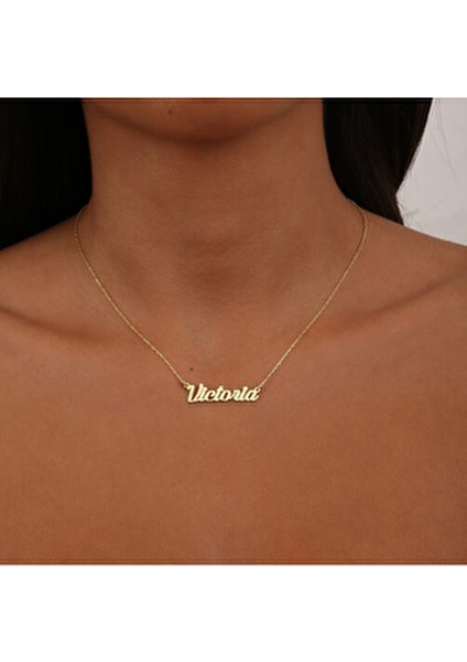 925 Ayar Gümüş Kaplama ve 18 Ayar Altın Kaplama Isim Kolye-El Yapımı Özel Isimli Kolye-Sevgililer fiyatları