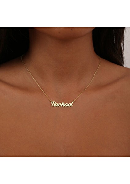 925 Ayar Gümüş Kaplama ve 18 Ayar Altın Kaplama Isim Kolye-El Yapımı Özel Isimli Kolye-Sevgililer fırsatları