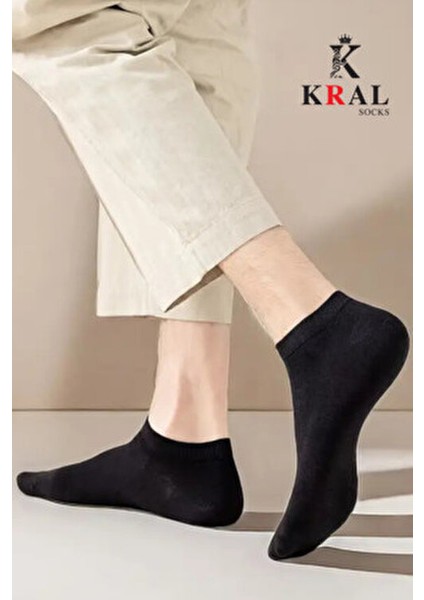Ekonomik Bilek Boy Patik Çorap Unisex Düz Desen Yıkamalı Pamuklu 10 Çift