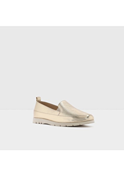 Roxıe-Tr - Hakiki Deri Gold Kadın Loafer fırsatları