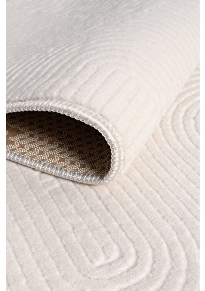 Rölyef Joy Krem Kaymaz Taban Kesme Halı Yolluk Pon Pon fiyatları