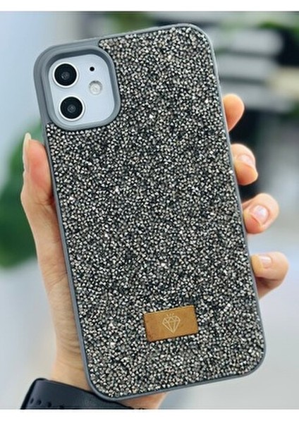 Iphone 11 Uyumlu Elmas Tasarımlı Taşlı Işıltılı Parlak Pırlanta Silikon Kılıf
