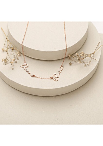 925 Ayar Gümüş Kaplama Veya 2'li 3'lü 4'lü Isimli Kolye-18 Ayar Altın Kaplama El Yazısı Çoklu Isim indirimleri