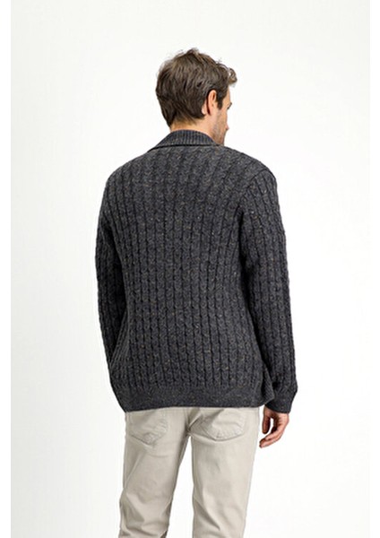 Desenli Yünlü Triko Hırka Örme Kumaş ile Şal Yaka Tasarım Kış Sezonu için Erkek fırsatları