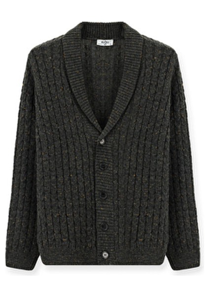 Desenli Yünlü Triko Hırka Örme Kumaş ile Şal Yaka Tasarım Kış Sezonu için Erkek indirimleri