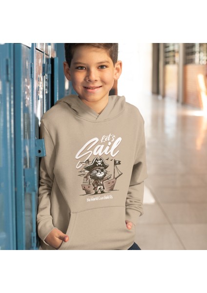 Erkek Çocuk Hoodie – Let’s Sail Tasarım, Rahat Kapüşonlu Sweatshirt