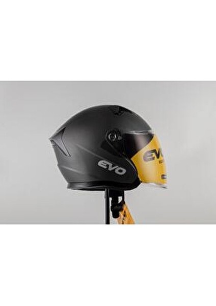 Çenesiz Yarım Kask Vizörlü Mat Gri- S modelleri