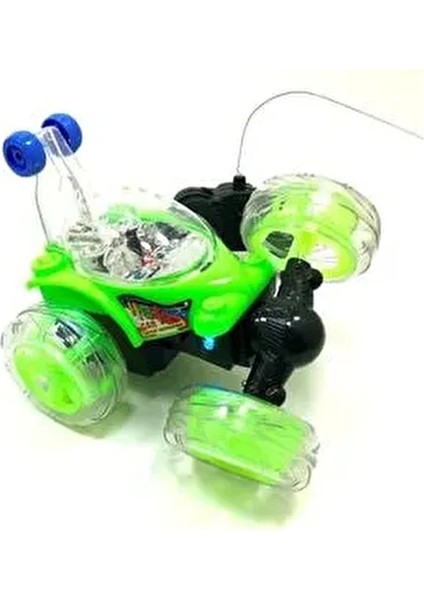 Işıklı Mavi Çılgın Akrobat Şarjlı Uzaktan Kumandalı