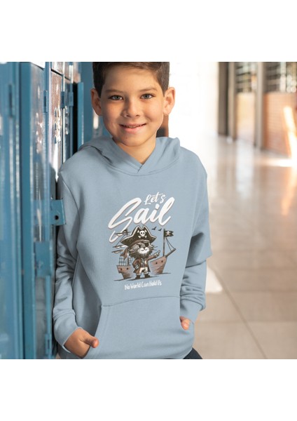 Erkek Çocuk Hoodie – Let’s Sail Tasarım, Rahat Kapüşonlu Sweatshirt