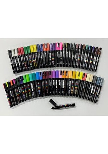 Posca 60'lı Kalem Seti 49 Renk Orta Uç 1.8-2.5 mm Ergonomik Tasarım ile Kolay Kullanım fırsatları