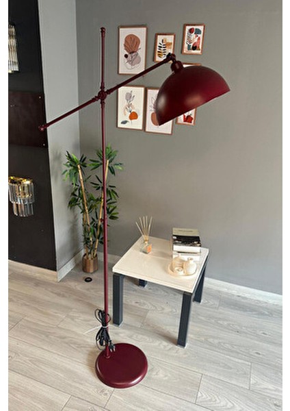 Vişne Çürüğü Lambader Hareketli Başlık Modern Dekoratif Metal Oturma Odası Çalışma Odası Zemin