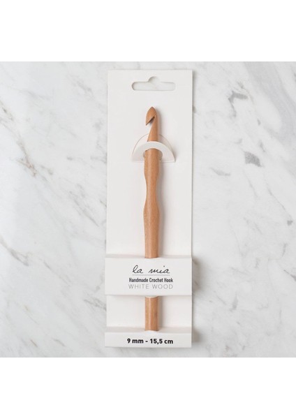 La Mia Whitewood 9 mm 15.5 cm Ahşap Yün Tığ