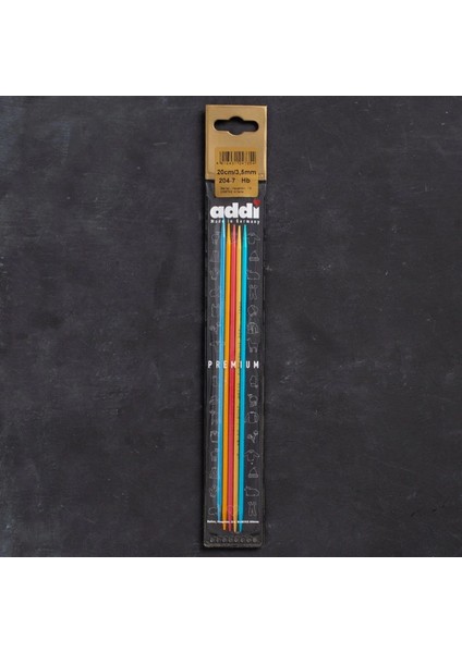 Addi Colibri 3,5mm 20CM Renkli Çorap Şişi - 204-7