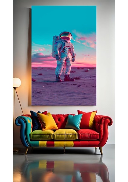 Astronot V11 Ev Duvar Salon Güzellik Salonu Ofis Dükkan Dekarasyon Kanvas Tablo
