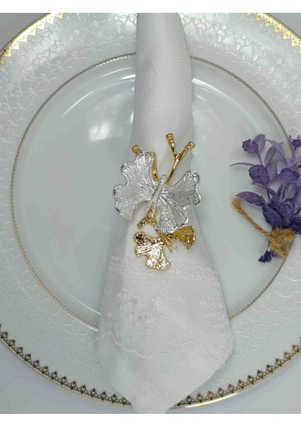 6 Lı Peçete Yüzüğü 6 Lı Peçete Halkası Kelebek modelleri