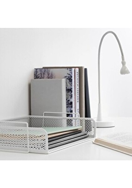 Metal Evrak Rafı 34X24X7 cm 4'lü Set Katlı Dosyalık Beyaz Raf Çelik Dosyalama modelleri