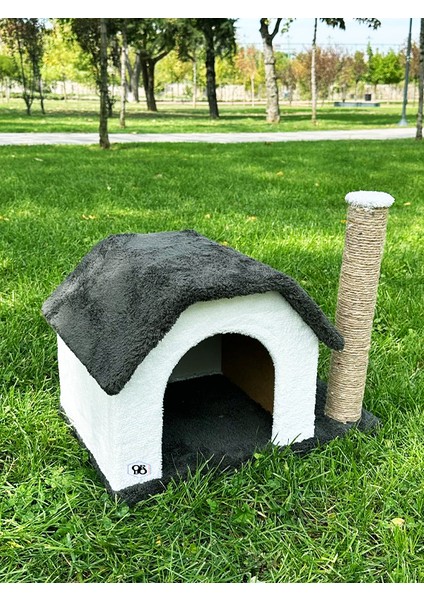 Tırmalamalı Kedi Evi 50CM x 35CM x Yükseklik 38 cm