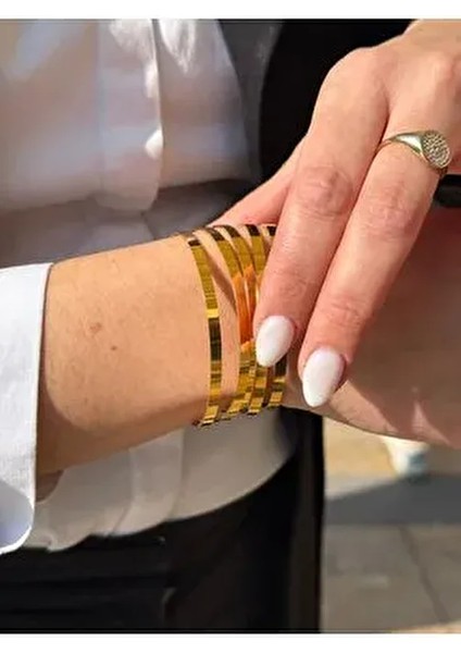 14 Ayar Altın Ray Ajda Bilezik - 6,8-7 Gram Altın Ray Bilezik - Yatırımlık Hediye Altın Bilezik