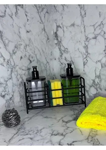 Tezgah Üstü Banyo Mutfak Düzenleyici, Lavobo Yanı Organizer Siyah