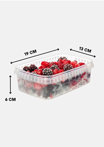 20 Adet Sızdırmaz 850 ml Derin Dondurucu Buzdolabı Mikrodalga Erzak Saklama Kabı Kilitli Kapaklı