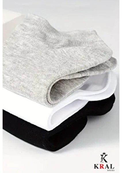 Kadın - Erkek (10 Çift ) Düz Desen Ekonomik Bilek Boy Patik Çorap