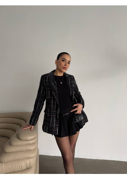 Kadın Astarlı Tüvit Blazer Ceket modelleri