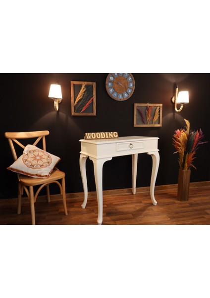 80 cm Çekmeceli Masif Beyaz Dresuar modelleri