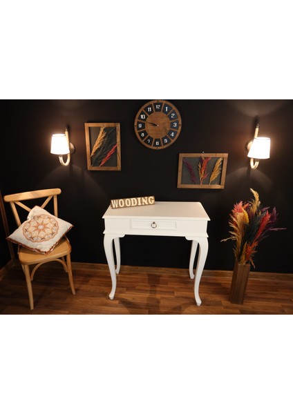 80 cm Çekmeceli Masif Beyaz Dresuar fırsatları