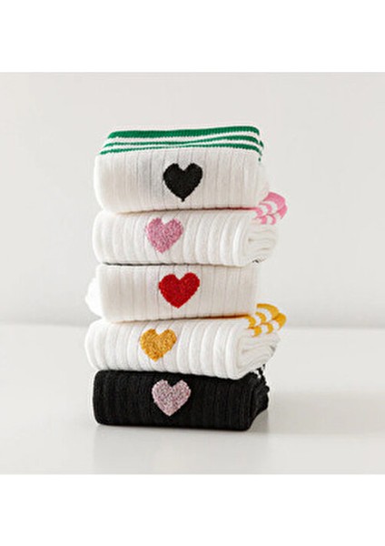 5 Çift Çizgili Tenis Çorap Fitilli Çorap Kalpli Çorap Tenis Çorap fiyatları