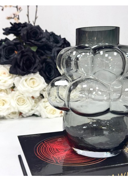 Bubble Cam Vazo Küçük 24 cm Açık Gri fiyatları