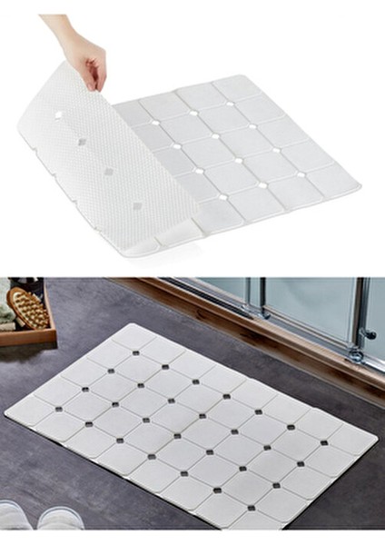 Aqua Luxe Vantuzlu Katlanabilir Kaydırmaz Su Emici Banyo Paspası indirimleri