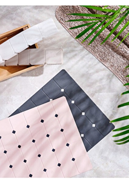 Aqua Luxe Vantuzlu Katlanabilir Kaydırmaz Su Emici Banyo Paspası