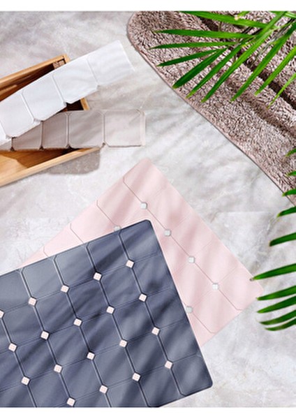 Aqua Luxe Vantuzlu Katlanabilir Kaydırmaz Su Emici Banyo Paspası