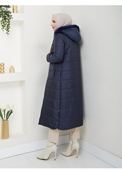 Kışlık Kapitone Şişme Kadın Kaban Kapşonlu Araboy Fermuarlı 20250 fırsatları