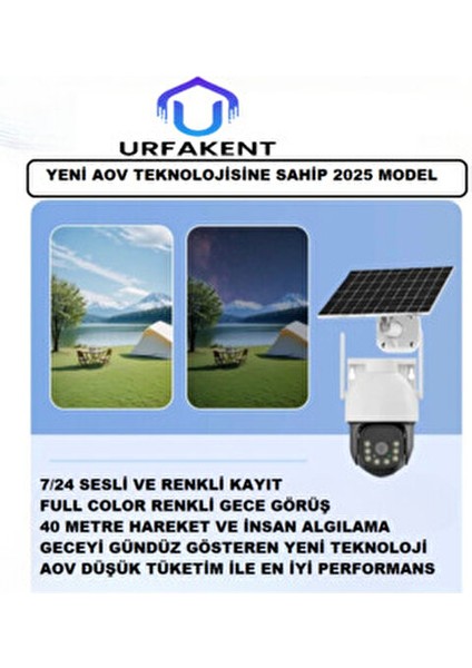 Aov 7/24 4g Solar Kamera Geceyi Gündüz Gösteren Teknoloji fırsatları