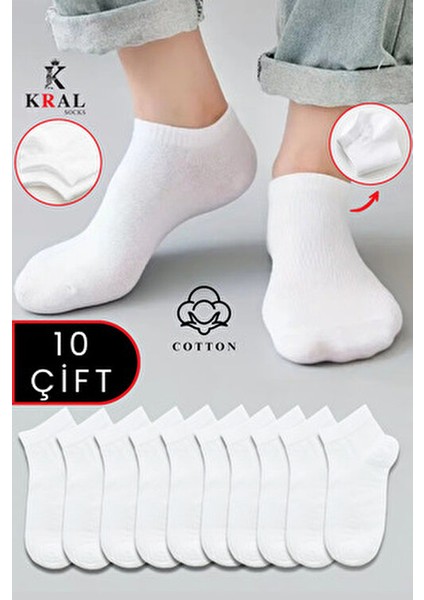 Kadın - Erkek (10 Çift ) Düz Desen Ekonomik Bilek Boy Patik Çorap