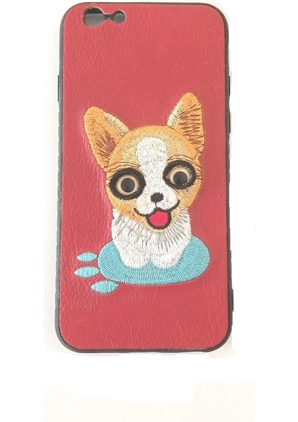 ESLIFETECH26AKSESUAR Iphone 6/6g Uyumlu Baskılı Köpek Figürlü Arka Koruma Kılıf Baskı Silikon Örgü Kabartmalı Kılıf