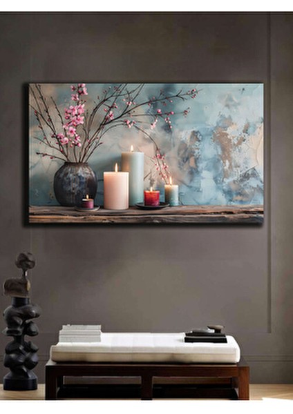 Huzur Işığı Mum Dekoratif Kanvas Duvar Tablo fiyatları