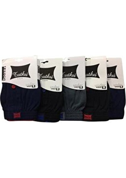 Tutku 5'li Penye Boxer Rahat Klasik Kesim %100 Pamuklu Erkek Boxer